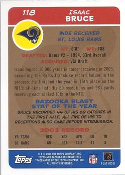 2004 Bazooka - Gold #118 Isaac Bruce Back