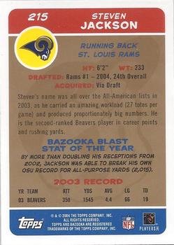 2004 Bazooka - Gold #215 Steven Jackson Back