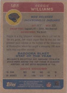 2004 Bazooka - Minis #185 Reggie Williams Back