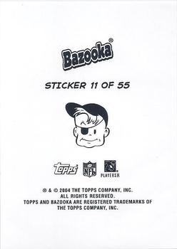 2004 Bazooka - Stickers #11 Jon Kitna / Drew Brees / Jay Fiedler / Kelly Holcomb Back