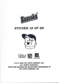2004 Bazooka - Stickers #13 Brad Johnson / Tommy Maddox / Drew Bledsoe / Jake Plummer Back