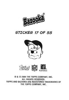 2004 Bazooka - Stickers #17 Deuce McAllister / Clinton Portis / LaDainian Tomlinson / Ahman Green Back