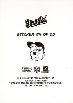 2004 Bazooka - Stickers #24 Marcel Shipp / Kevan Barlow / T.J. Duckett / Anthony Thomas Back