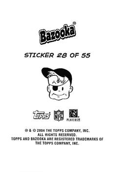 2004 Bazooka - Stickers #28 Isaac Bruce / Keenan McCardell / Donald Driver / Tim Brown Back