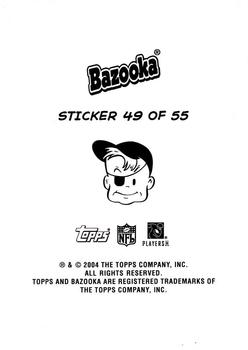 2004 Bazooka - Stickers #49 Josh Harris / Jeff Smoker / John Navarre / Cody Pickett Back