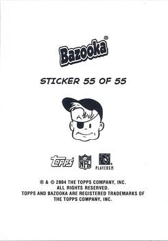 2004 Bazooka - Stickers #55 Michael Clayton / Michael Jenkins / Rashaun Woods / Devery Henderson Back