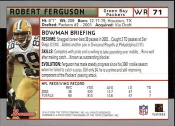 2004 Bowman - First Edition #71 Robert Ferguson Back