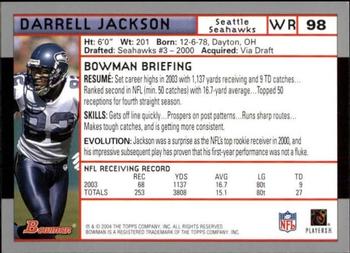 2004 Bowman - First Edition #98 Darrell Jackson Back