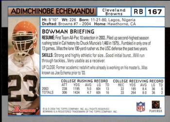 2004 Bowman - First Edition #167 Adimchinobe Echemandu Back