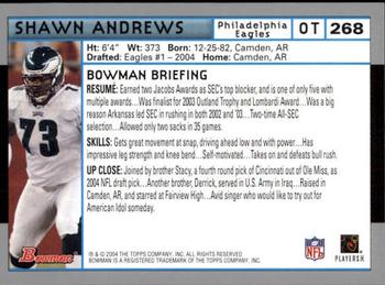 2004 Bowman - First Edition #268 Shawn Andrews Back