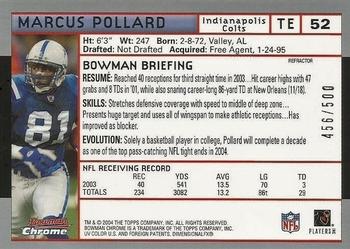 2004 Bowman Chrome - Refractors #52 Marcus Pollard Back