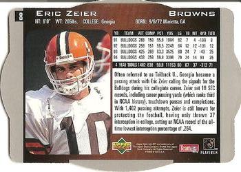 1996 SPx #8 Eric Zeier Back