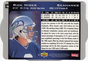 1996 SPx #44 Rick Mirer Back
