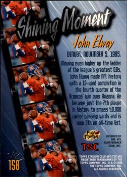 1996 Stadium Club #158 John Elway Back