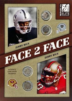 2004 Donruss Elite - Face to Face Face Masks #FF-19 Jerry Rice Front
