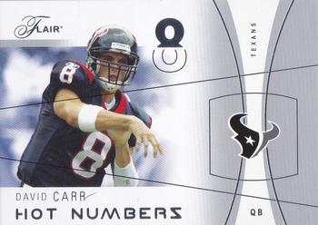2004 Flair - Hot Numbers #23HN David Carr Front