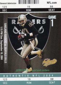 2004 Fleer Authentix - General Admission Green #56 Jerry Rice Front