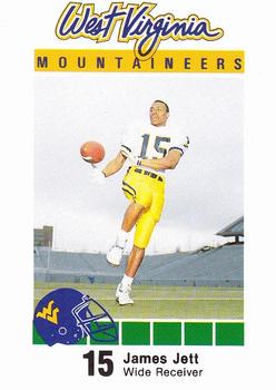 1990 West Virginia Mountaineers Program Cards #NNO James Jett Front