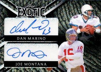 2023 Leaf Exotic - Dual Autographs Mojo Elephant #DA-3 Dan Marino / Joe Montana Front