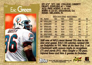 1996 Topps #12 Eric Green Back