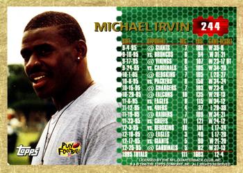 1996 Topps #244 Michael Irvin Back