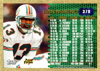 1996 Topps #379 Dan Marino Back