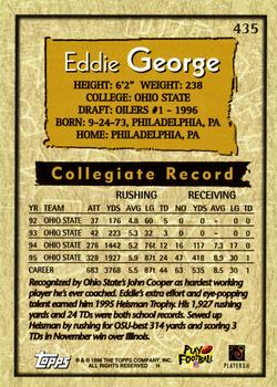 1996 Topps #435 Eddie George Back