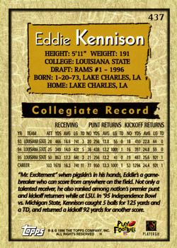 1996 Topps #437 Eddie Kennison Back