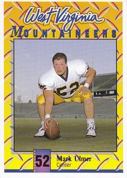 1992 West Virginia Mountaineers Program Cards #44 Mark Ulmer Front