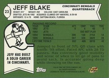 1996 Topps - 40th Anniversary Commemorative #23 Jeff Blake Back