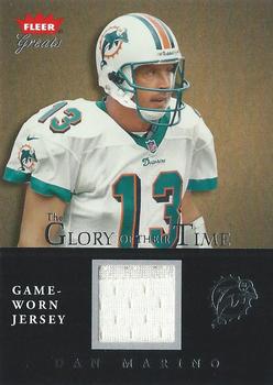 2004 Fleer Greats of the Game - Glory of Their Time Game Used Silver #GT-DM Dan Marino Front