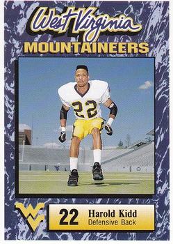 1993 West Virginia Mountaineers Big East Champions #24 Harold Kidd Front