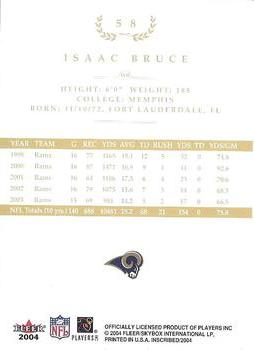2004 Fleer Inscribed - Black Border Gold #58 Isaac Bruce Back