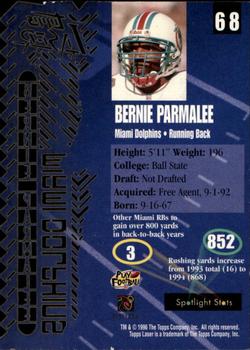 1996 Topps Laser #68 Bernie Parmalee Back