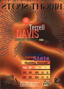 1996 Topps Laser - Bright Spots #16 Terrell Davis Back
