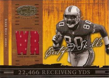 2004 Leaf Certified Materials - Certified Skills Jersey Position #CS-49 Jerry Rice Front