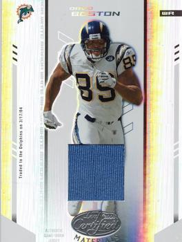 2004 Leaf Certified Materials - Mirror White Materials #61 David Boston Front