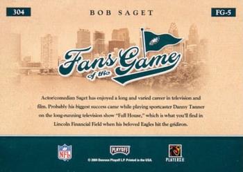 2004 Leaf Rookies & Stars - Fans of the Game Autographs #FG-5 Bob Saget Back