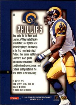 1996 Ultra Sensations #89 Lawrence Phillips Back
