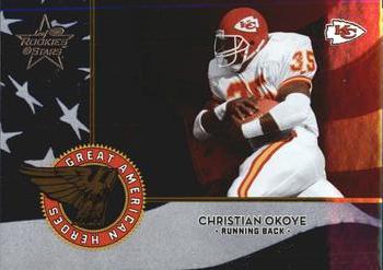 2004 Leaf Rookies & Stars - Great American Heroes Blue #GAH-3 Christian Okoye Front