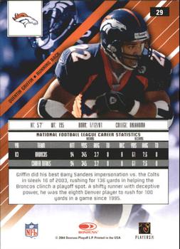 2004 Leaf Rookies & Stars Longevity - Gold #29 Quentin Griffin Back