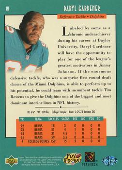 1996 Upper Deck #19 Daryl Gardener Back