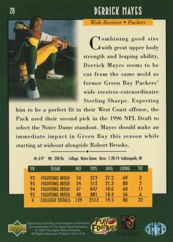 1996 Upper Deck #26 Derrick Mayes Back
