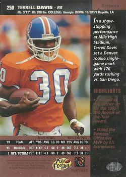 1996 Upper Deck #250 Terrell Davis Back