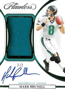 2022 Panini Flawless - Patch Autographs Emerald #PA-MB Mark Brunell Front