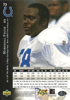 1996 Upper Deck Silver Collection #73 Marshall Faulk Back