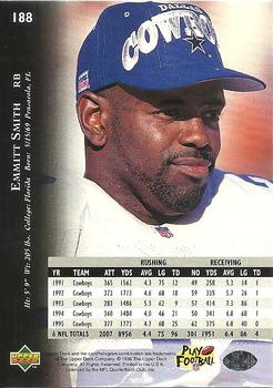 1996 Upper Deck Silver Collection #188 Emmitt Smith Back
