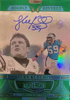 2023 Panini Plates & Patches - Highly Revered Green #HR-LK Luke Kuechly Front