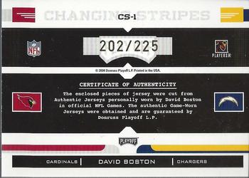 2004 Playoff Prestige - Changing Stripes #CS-1 David Boston Back