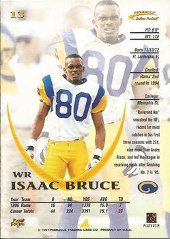 1997 Action Packed #13 Isaac Bruce Back